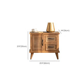 Industrial Solid Wood Side Cabinet Distressed Wood Accent Cabinet