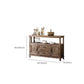 Industrial Solid Wood Side Cabinet Distressed Wood Accent Cabinet