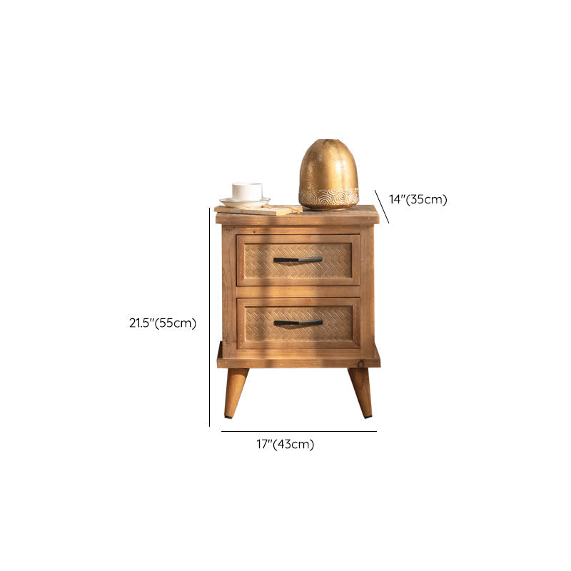 Industrial Solid Wood Side Cabinet Distressed Wood Accent Cabinet