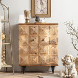 Distressed Wood Accent Chest Industrial Style Solid Wood Cabinet with Drawers Clearhalo 'Cabinets & Chests' 'cabinets_chests' 'furn' 'furn_cabinets_chests' 'Furniture' 'Living Room Furniture' 7117684