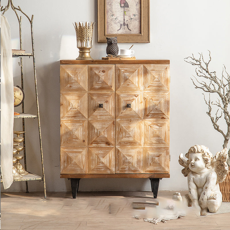 Distressed Wood Accent Chest Industrial Style Solid Wood Cabinet with Drawers 30"L x 15"W x 37"H Clearhalo 'Cabinets & Chests' 'cabinets_chests' 'furn' 'furn_cabinets_chests' 'Furniture' 'Living Room Furniture' 7117685