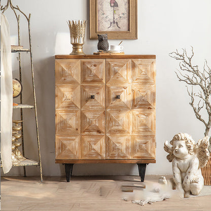 Distressed Wood Accent Chest Industrial Style Solid Wood Cabinet with Drawers 30"L x 15"W x 37"H Clearhalo 'Cabinets & Chests' 'cabinets_chests' 'furn' 'furn_cabinets_chests' 'Furniture' 'Living Room Furniture' 7117685