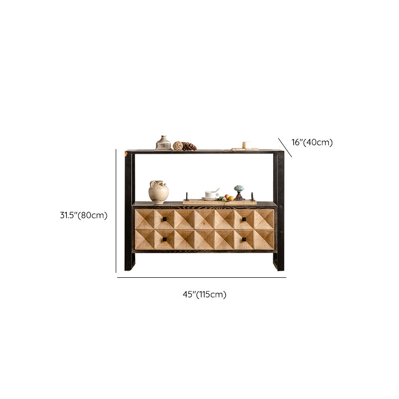 Distressed Wood Accent Chest Industrial Style Solid Wood Cabinet with Drawers Clearhalo 'Cabinets & Chests' 'cabinets_chests' 'furn' 'furn_cabinets_chests' 'Furniture' 'Living Room Furniture' 7117697