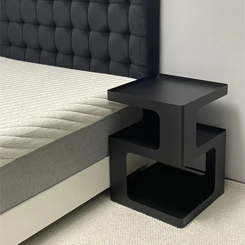 Tavolo da snack di estremità laterale modernistica con ripiani in metallo tavolo da camera da letto