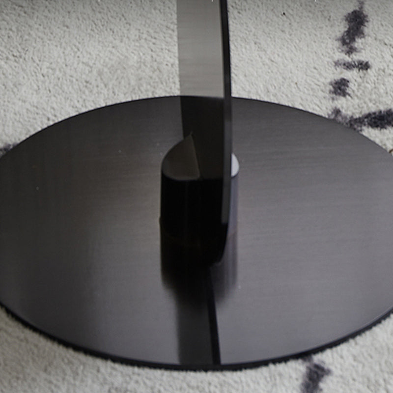 Contemporary Glass Round Top Side Table Metal Pedestal End Table Clearhalo 'Coffee & Accent Tables' 'End & Side Tables' 'end_side_tables' 'furn' 'furn_end_side_tables' 'Furniture' 'Living Room Furniture' 7117762