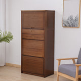 Mobile rettangolo moderno della metà secolo mobile marrone con porte in legno massiccio