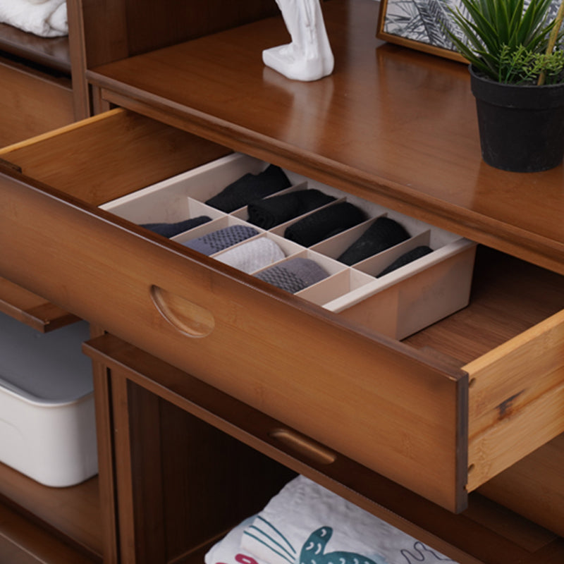 Mobile rettangolo moderno della metà secolo mobile marrone con porte in legno massiccio