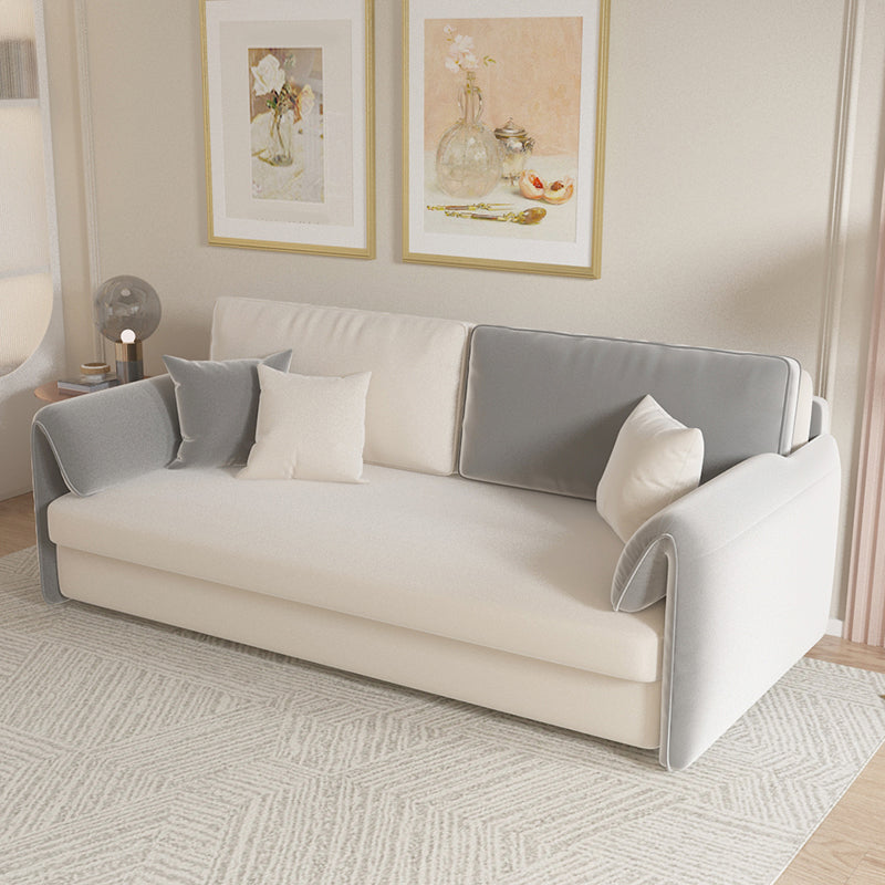 Contemporary Foldable Futon Sleeper Gray Futon Sleeper Sofa Bed Clearhalo 'furn' 'furn_futons' 'Furniture' 'Futons & Daybeds' 'Futons' 'Living Room Furniture' 7120574