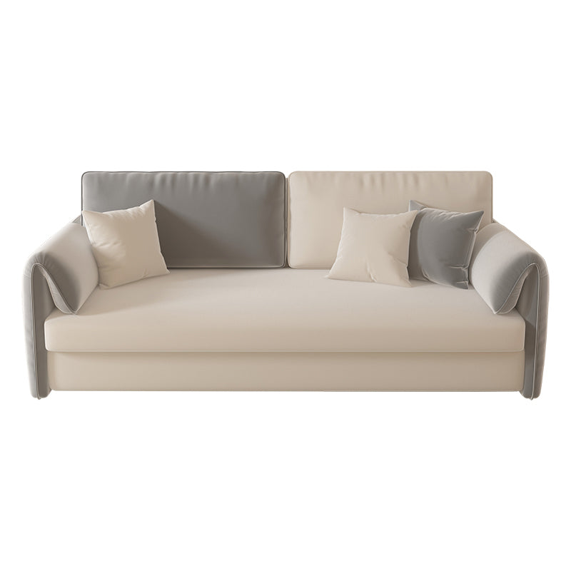 Contemporary Foldable Futon Sleeper Gray Futon Sleeper Sofa Bed Clearhalo 'furn' 'furn_futons' 'Furniture' 'Futons & Daybeds' 'Futons' 'Living Room Furniture' 7120575