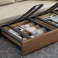 31" Wide Contemporary Sleeper Sofa Futon Leather Storage Sleeper Sofa