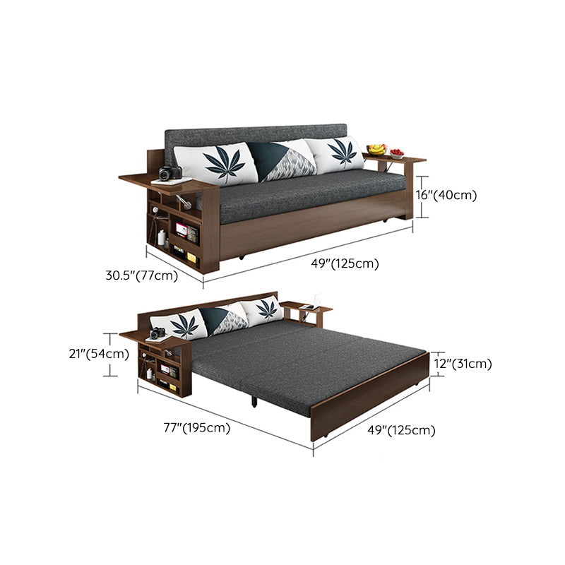 Dormita da 30 "divano dormiente contemporaneo futon grigio divano dormiente
