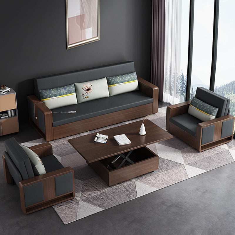 31 "De large canapé-lit contemporain futon gris oreiller comprenant un canapé-lit