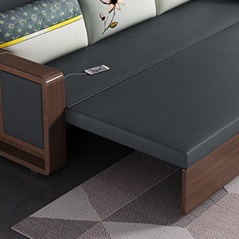 31 "De large canapé-lit contemporain futon gris oreiller comprenant un canapé-lit