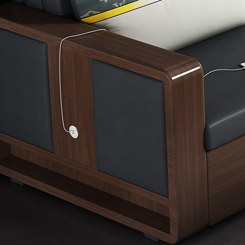 31 "De large canapé-lit contemporain futon gris oreiller comprenant un canapé-lit