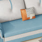 Pillow Back Sleeper Sofa Foldable Square Arms Futon Sleeper Sofa Bed