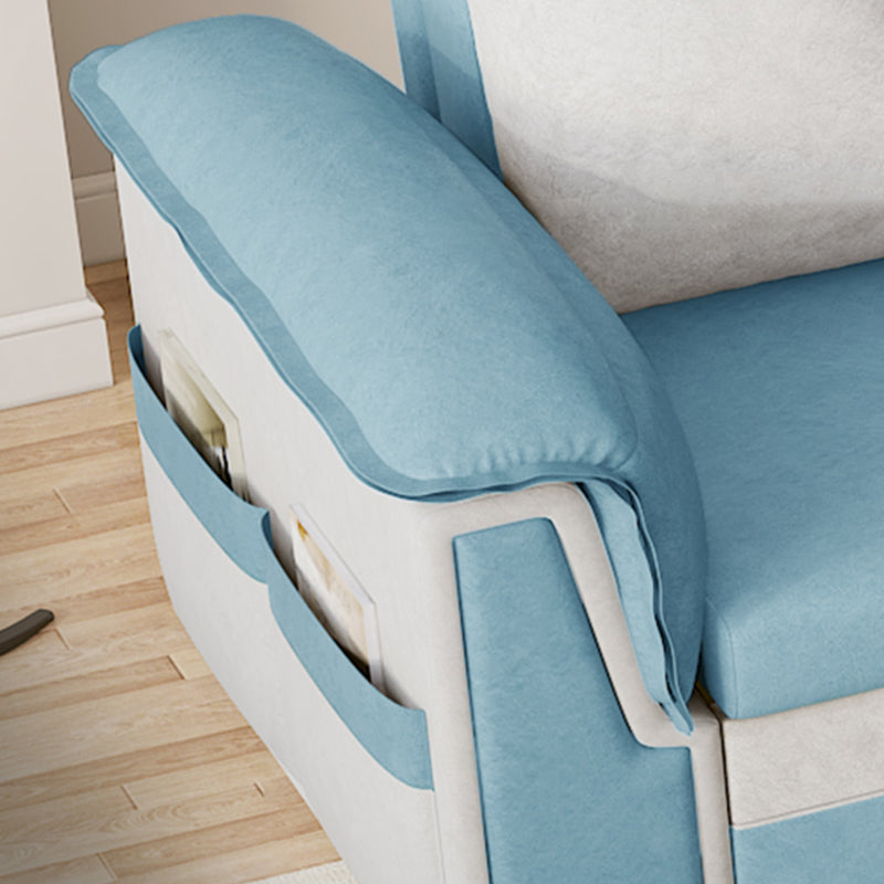 Pillow Back Sleeper Sofa Foldable Square Arms Futon Sleeper Sofa Bed