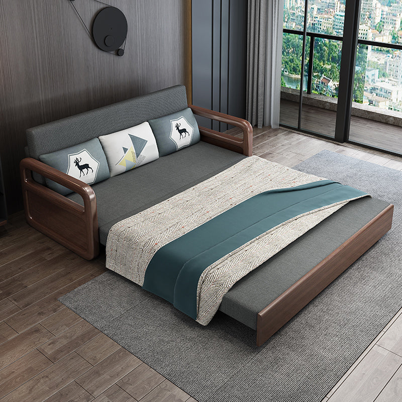 Modern cotone miscela di divano di divano in legno di divano senza braccio