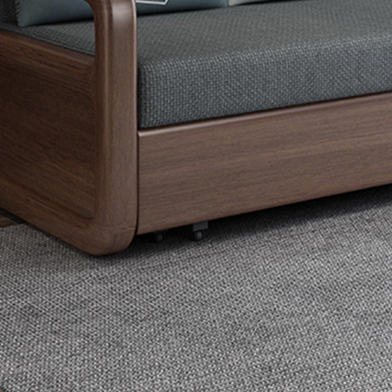 Modern cotone miscela di divano di divano in legno di divano senza braccio