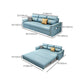 32.67 "Alto Faux Leather Sleeper Nordic Styled Sofa Bed in Blue