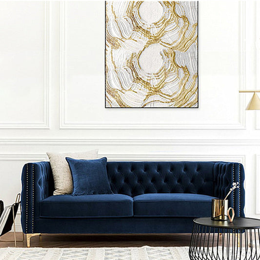 Cuscino da 33 "di divano dormiente largo glam incluso divano trapuntato.