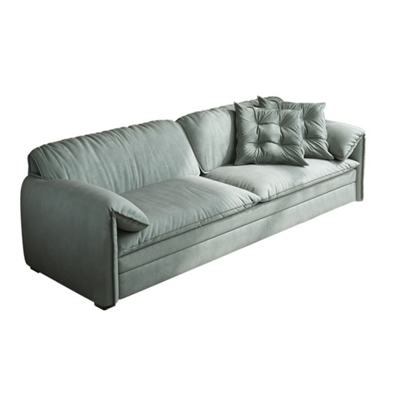 Nordic Upholstered Sleeper Sofa Pillow Top Arm Sofa Bed in Green Storage Not Included Sponge Clearhalo 'furn' 'furn_futons' 'Furniture' 'Futons & Daybeds' 'Futons' 'Living Room Furniture' 7121373