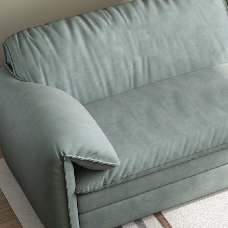 Nordic Upholstered Sleeper Sofa Pillow Top Arm Sofa Bed in Green Clearhalo 'furn' 'furn_futons' 'Furniture' 'Futons & Daybeds' 'Futons' 'Living Room Furniture' 7121379