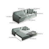 Nordic Upholstered Sleeper Sofa Pillow Top Arm Sofa Bed in Green Clearhalo 'furn' 'furn_futons' 'Furniture' 'Futons & Daybeds' 'Futons' 'Living Room Furniture' 7121384