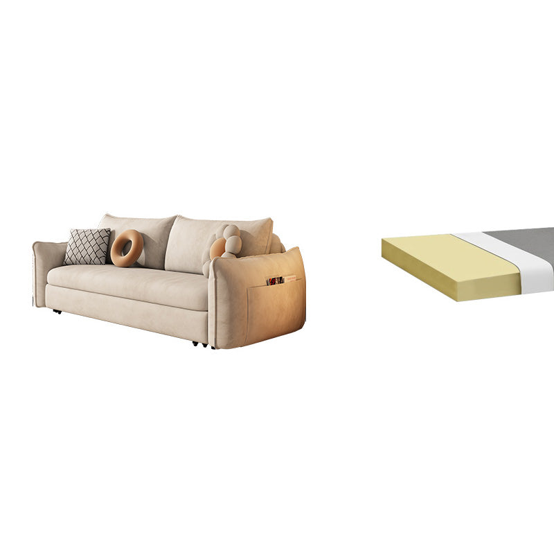 32"H Scandinavian Sleeper Sofa Futon Leather Storage Sleeper Sofa 94.5"L x 31.5"W x 32"H Clearhalo 'furn' 'furn_futons' 'Furniture' 'Futons & Daybeds' 'Futons' 'Living Room Furniture' 7121395