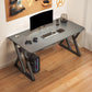Rectangular Industrial Gaming Desk Antique Finish Computer Desk with Metal Legs Gray Clearhalo 'furn' 'furn_office_desk' 'Furniture' 'Office Desks' 'Office Furniture' 'office_desk' 7121574