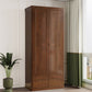 Contemporary Style Wardrobe Armoire Solid Wood Wardrobe Closet with Doors and Drawers Clearhalo 'Armoires & Wardrobes' 'armoires_wardrobes' 'Bedroom Furniture' 'furn' 'furn_armoires_wardrobes' 'Furniture' 7121643