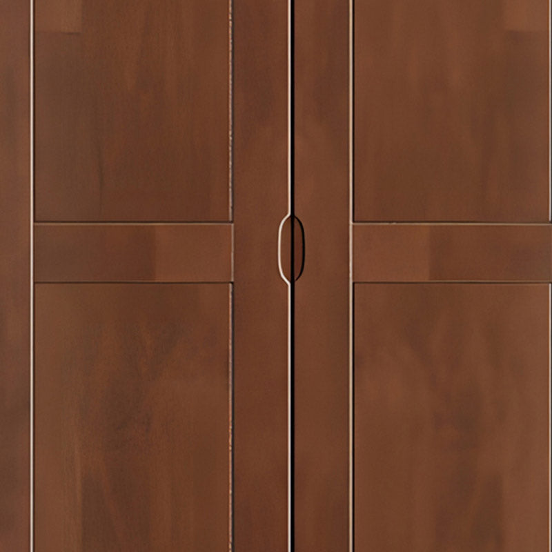 Contemporary Style Wardrobe Armoire Solid Wood Wardrobe Closet with Doors and Drawers Clearhalo 'Armoires & Wardrobes' 'armoires_wardrobes' 'Bedroom Furniture' 'furn' 'furn_armoires_wardrobes' 'Furniture' 7121654
