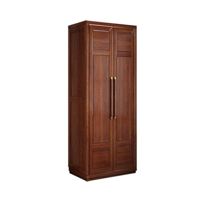 Contemporary Style Wardrobe Armoire Wood Wardrobe Closet with Doors and Drawer