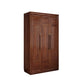Contemporary Style Wardrobe Armoire Wood Wardrobe Closet with Doors and Drawer