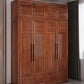 Contemporary Style Wardrobe Armoire Wood Wardrobe Closet with Doors and Drawer