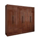 Contemporary Style Wardrobe Armoire Wood Wardrobe Closet with Doors and Drawer
