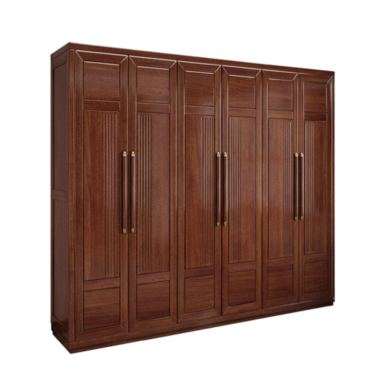 Contemporary Style Wardrobe Armoire Wood Wardrobe Closet with Doors and Drawer