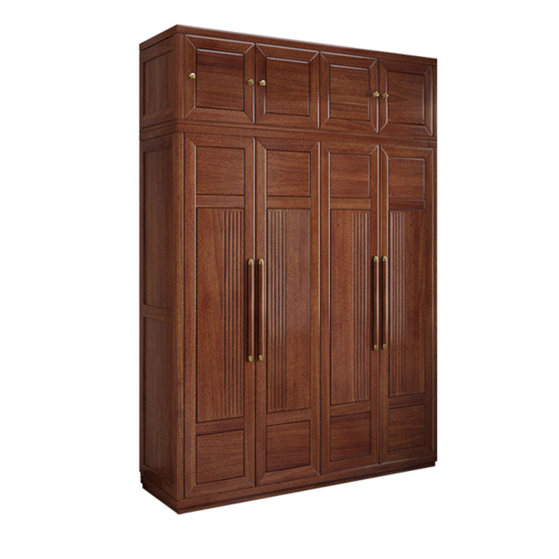 Contemporary Style Wardrobe Armoire Wood Wardrobe Closet with Doors and Drawer