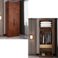 Contemporary Style Wardrobe Armoire Wood Wardrobe Closet with Doors and Drawer