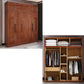 Contemporary Style Wardrobe Armoire Wood Wardrobe Closet with Doors and Drawer