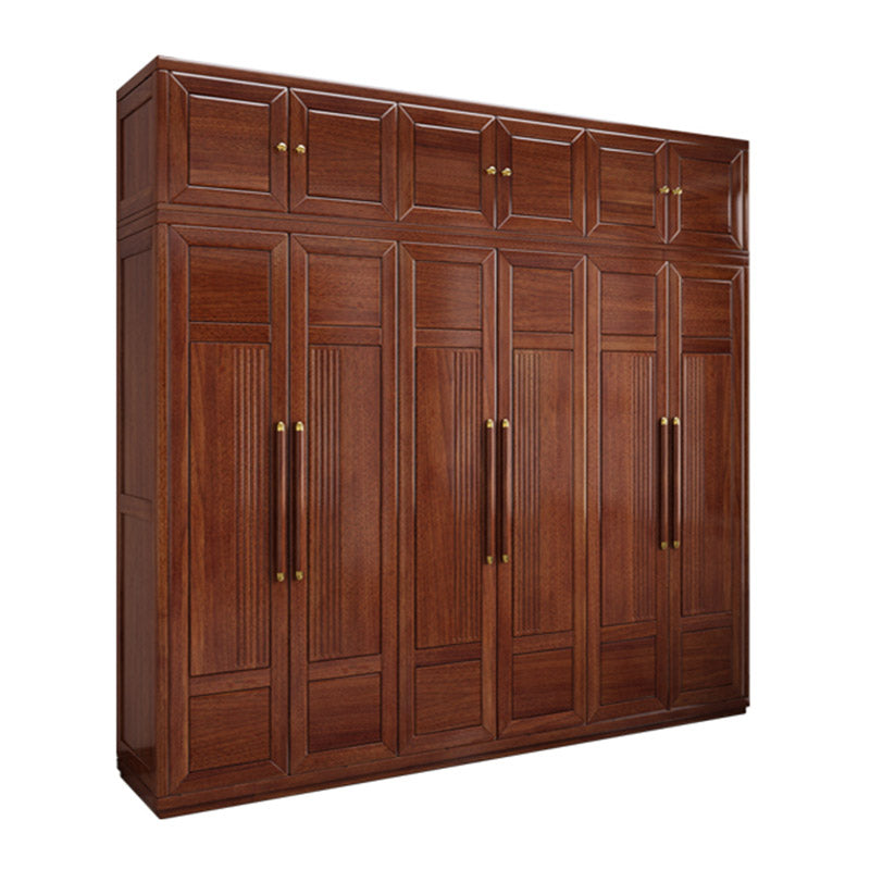 Contemporary Style Wardrobe Armoire Wood Wardrobe Closet with Doors and Drawer