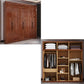 Contemporary Style Wardrobe Armoire Wood Wardrobe Closet with Doors and Drawer