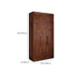 Contemporary Style Wardrobe Armoire Wood Wardrobe Closet with Doors and Drawer