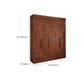 Contemporary Style Wardrobe Armoire Wood Wardrobe Closet with Doors and Drawer