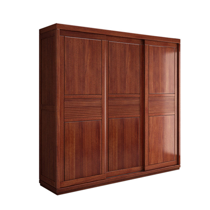 Armoire de style contemporain Armoire en bois massif placard de garde-robe avec portes et tiroir
