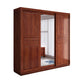 Armoire de style contemporain Armoire en bois massif placard de garde-robe avec portes et tiroir