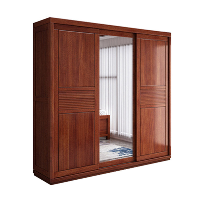 Armoire de style contemporain Armoire en bois massif placard de garde-robe avec portes et tiroir