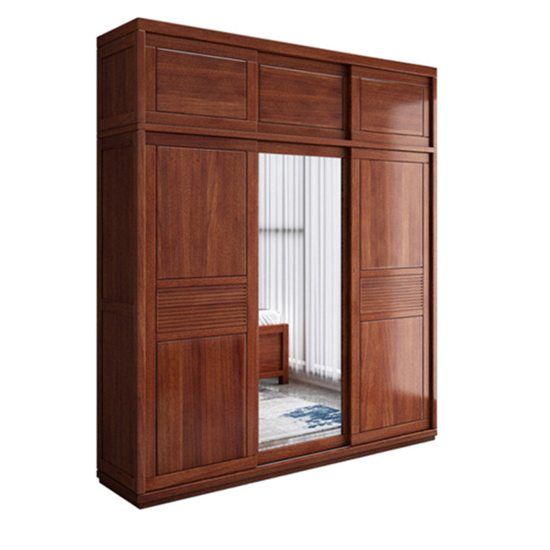 Armoire de style contemporain Armoire en bois massif placard de garde-robe avec portes et tiroir