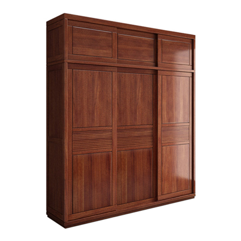 Armoire de style contemporain Armoire en bois massif placard de garde-robe avec portes et tiroir
