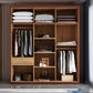 Armoire de style contemporain Armoire en bois massif placard de garde-robe avec portes et tiroir