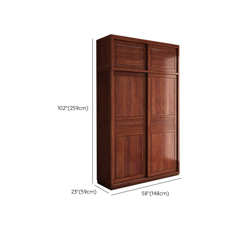 Armoire de style contemporain Armoire en bois massif placard de garde-robe avec portes et tiroir